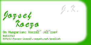 jozsef koczo business card